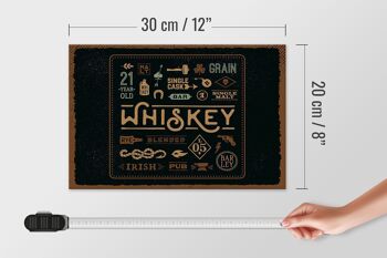 Panneau en bois indiquant Whisky blended Irish pub 30x20cm 4