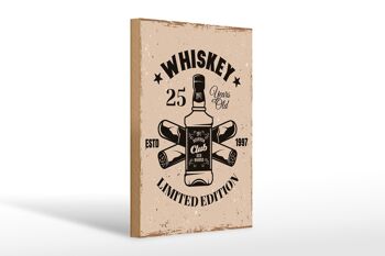 Panneau en bois disant Whisky 25 ans Edition Limitée 20x30cm 1