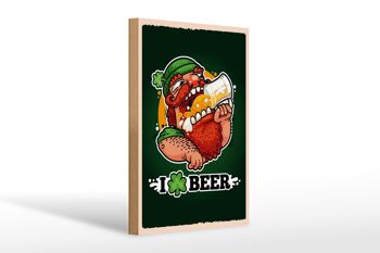 Panneau en bois disant I love Beer Beer 20x30cm cadeau 1