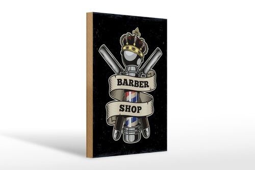 Holzschild Spruch Barbershop Friseur Salon Haare 20x30cm