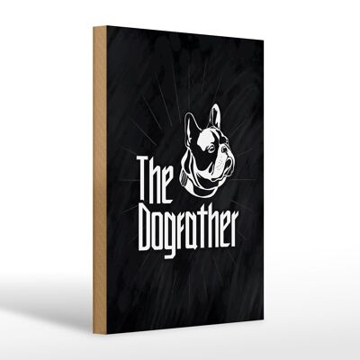 Panneau en bois animaux chien Dog The Dogfather 20x30cm cadeau