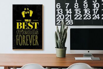 Panneau en bois disant Friends You I Best Friends Forever 20x30cm 3