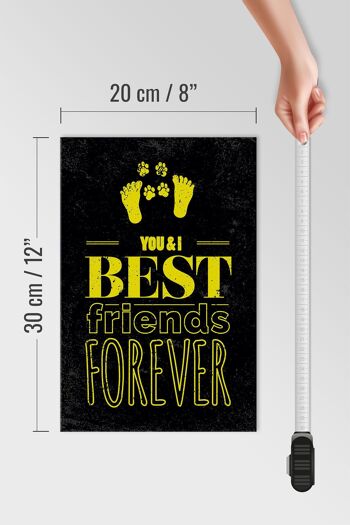 Panneau en bois disant Friends You I Best Friends Forever 20x30cm 4