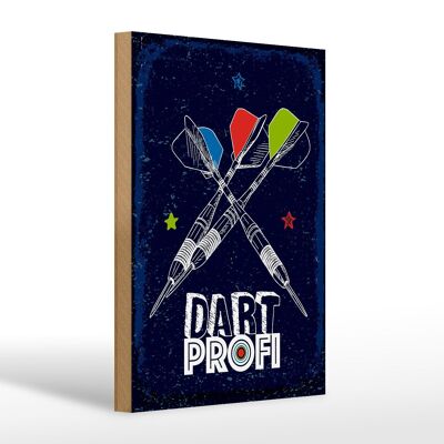 Holzschild Sportart Dart Profi Dartpfeile 20x30cm Geschenk