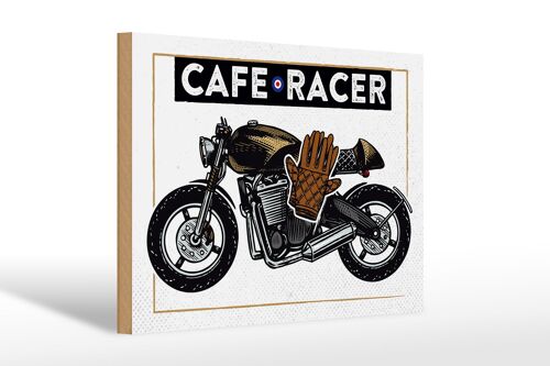 Holzschild Motorcycle Cafe Racer Motorrad 30x20cm Geschenk