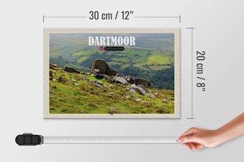 Panneau en bois villes Dartmoor Hills Royaume-Uni Angleterre 30x20cm 4