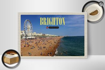 Panneau en bois villes Royaume-Uni Brighton Beach 30x20cm 2