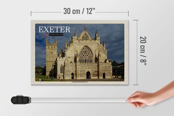 Panneau en bois villes Cathédrale d'Exeter Saint Pierre 30x20cm 4