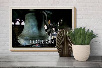 Panneau en bois villes Londres Royaume-Uni Angleterre Big Ben 30x20cm 3