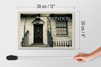 Panneau en bois villes Londres The Sherlock Holmes Museum 30x20cm 4