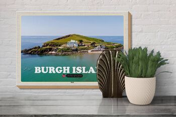 Panneau en bois villes Burgh Island Royaume-Uni 30x20cm 3