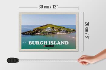 Panneau en bois villes Burgh Island Royaume-Uni 30x20cm 4