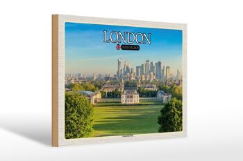 Panneau en bois villes Greenwich Park Angleterre Londres 30x20cm 1