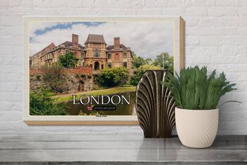 Panneau en bois villes Londres UK Eltham Palace River 30x20cm 3
