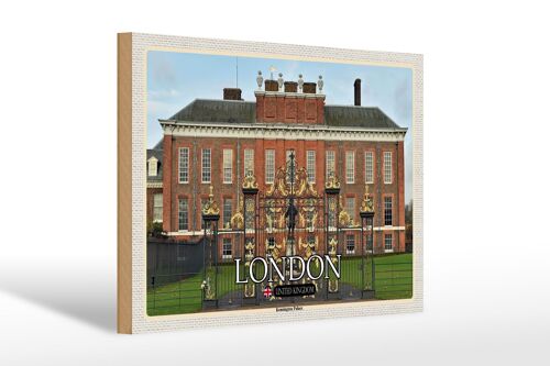 Holzschild Städte London England Kensington Palace 30x20cm