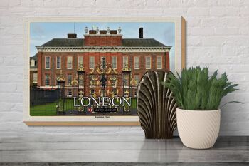 Panneau en bois villes Londres Angleterre Kensington Palace 30x20cm 3
