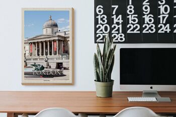 Panneau en bois villes Londres Angleterre Royaume-Uni National Gallery 20x30cm 3