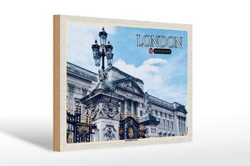 Panneau en bois villes Londres Angleterre Buckingham Palace 30x20cm 1