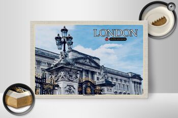 Panneau en bois villes Londres Angleterre Buckingham Palace 30x20cm 2