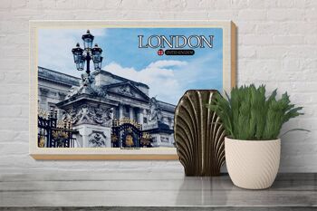 Panneau en bois villes Londres Angleterre Buckingham Palace 30x20cm 3