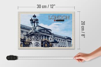 Panneau en bois villes Londres Angleterre Buckingham Palace 30x20cm 4