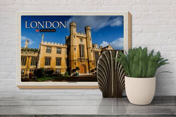 Panneau en bois villes Londres Angleterre Royaume-Uni Lambeth Palace 30x20cm 3