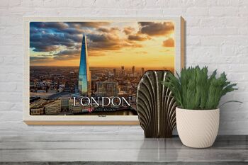 Panneau en bois villes The Shard Londres Angleterre Royaume-Uni 30x20cm 3