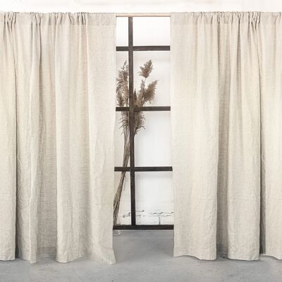 Natural Light Linen curtain with rod pocket, 140x220 cm