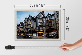 Panneau en bois villes Soho Londres Royaume-Uni 30x20cm 4