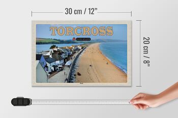 Panneau en bois villes Torcross Beach Angleterre Royaume-Uni 30x20cm 4