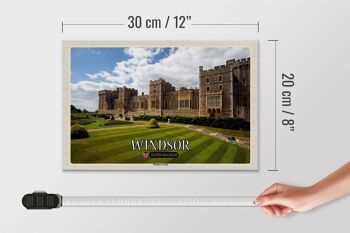 Panneau en bois villes Angleterre Royaume-Uni Château de Windsor 30x20cm 4