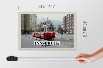 Panneau en bois voyage Innsbruck Autriche Pradl ville 30x20cm 4