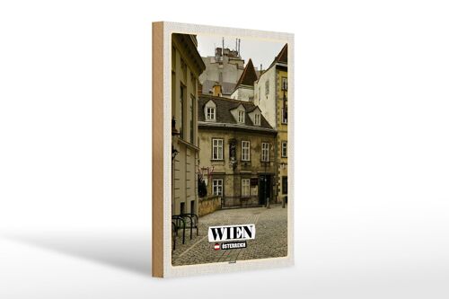 Holzschild Reise Wien Österreich Altstadt 20x30cm Geschenk