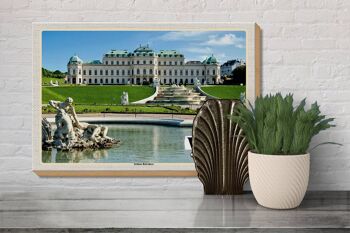 Panneau en bois voyage Vienne Autriche Palais du Belvédère 30x20cm 3