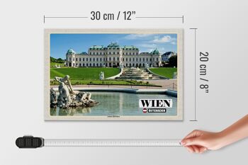 Panneau en bois voyage Vienne Autriche Palais du Belvédère 30x20cm 4