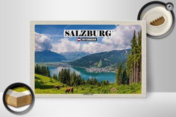 Panneau en bois voyage Autriche Salzbourg Land nature 30x20cm 2