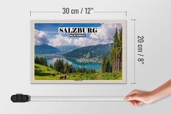 Panneau en bois voyage Autriche Salzbourg Land nature 30x20cm 4