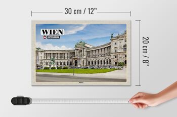 Panneau en bois voyage Vienne Autriche architecture Hofburg 30x20cm 4