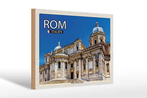 Holzschild Reise Rom Basilika Santa Maria Maggiore 30x20cm