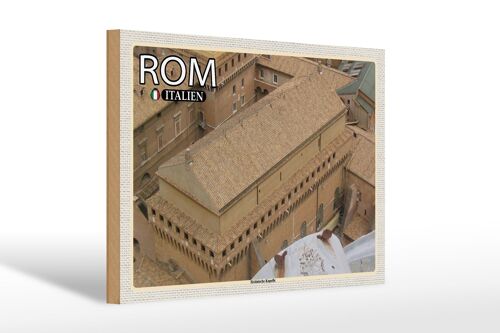 Holzschild Reise Rom Italien Sixtinische Kapelle 30x20cm