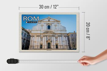 Panneau en bois voyage Rome Italie Chiesa del Gesu 30x20cm 4