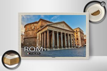 Panneau en bois voyage Rome Italie Panthéon architecture 30x20cm 2