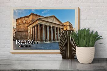 Panneau en bois voyage Rome Italie Panthéon architecture 30x20cm 3