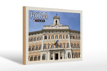 Panneau en bois voyage Rome Italie Parlement architecture 30x20cm 1
