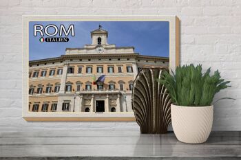Panneau en bois voyage Rome Italie Parlement architecture 30x20cm 3