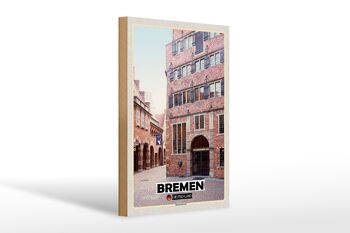 Panneau en bois villes Brême Allemagne Bremerhaven 20x30cm 1
