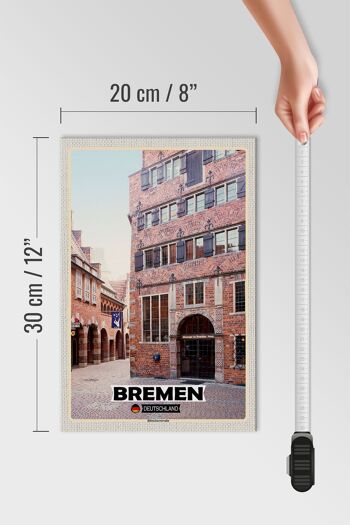 Panneau en bois villes Brême Allemagne Bremerhaven 20x30cm 4
