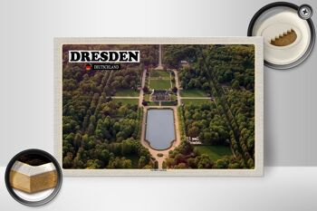 Panneau en bois villes Dresde Allemagne grand jardin 30x20cm 2