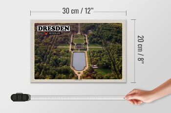 Panneau en bois villes Dresde Allemagne grand jardin 30x20cm 4