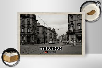 Panneau en bois villes Dresde Allemagne Cotta 30x20cm cadeau 2